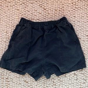 Madewell washed black pull on linen shorts- xs